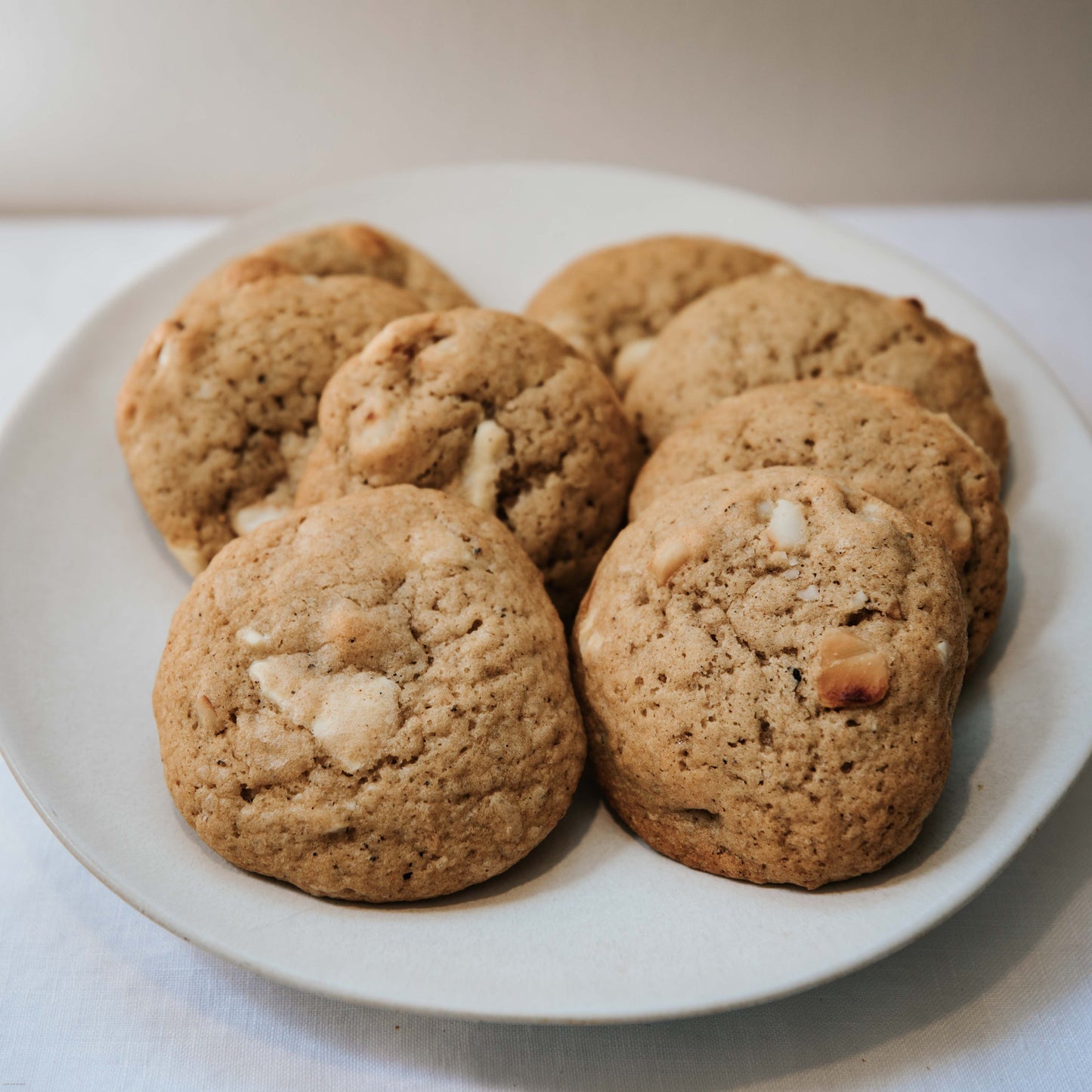 WHITE CHOCOLATE & MACADAMIA SOURDOUGH COOKIES