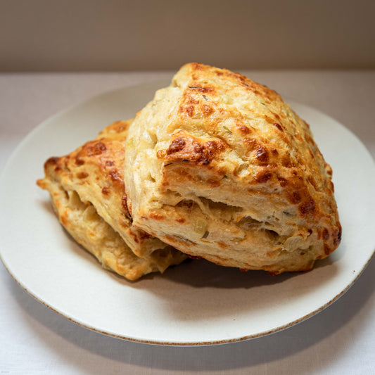 CHEDDAR & CARAMELIZED SHALLOT SCONES